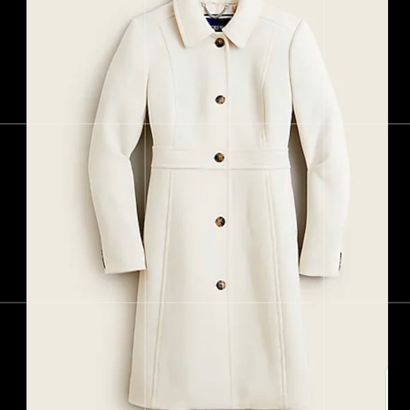 J Crew Coat Vintage White - Picture 2 of 8